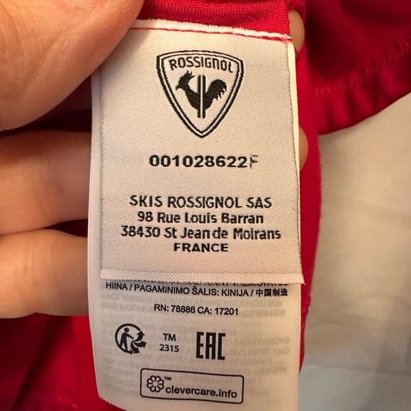 ROSSIGNOL Women’s Classique 1/2 Zip Layer Size Medium Cherry Pink Color Logo - Picture 5 of 10